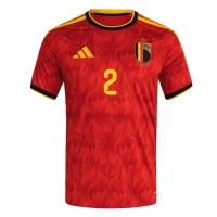 Camiseta Bélgica Zeno Debast #2 Primera Equipación Replica Mundial 2026 mangas cortas